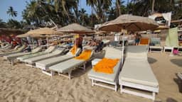 Sunloungers at Palolem beach